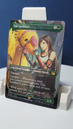 MTG English Tifa Lockhart (Borderless) (Chocobo Track Foil) NM Foil - Image 1