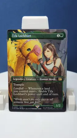 MTG English Tifa Lockhart (Borderless) (Chocobo Track Foil) NM Foil - Image 3