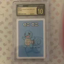 CGC Pristine 10 Squirtle Old Maid Pokemon Playing Cards Japanese 2019 Graded - Image 1
