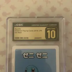 CGC Pristine 10 Squirtle Old Maid Pokemon Playing Cards Japanese 2019 Graded - Image 2