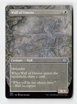 Wall of Omens (Borderless) Double Masters 2022 Magic The Gathering MTG Card - Image 1