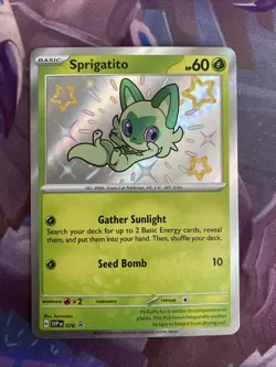 Sprigatito 076 Sv: Scarlet & Violet Promo Cards Shiny Holo NM/M - Image 1