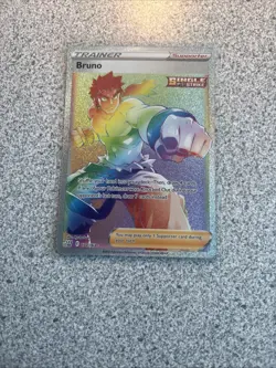 Bruno Secret 172/163 Swsh05: Battle Styles Rainbow Rare Card Near Mint Condition - Image 1