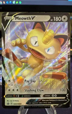 Meowth V SWSH004 SWSH: Sword & Shield Promo Cards Holo - Image 1