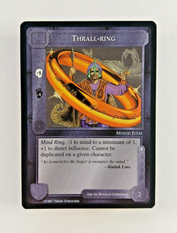 Thrall Ring - Middle Earth CCG card (1997 ICE) MECCG Against The Shadow LotR - Image 1
