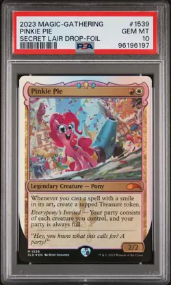 2023 MTG SECRET LAIR DROP #1539 PINKIE PIE PSA 10 - Image 1