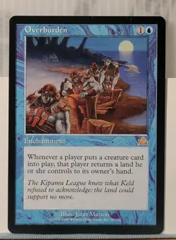 Mtg OVERBURDEN LP Prophecy 39/143 -Argo- - Image 1