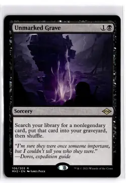 Unmarked Grave 106 Rare Modern Horizons 2 Magic: The Gathering Near Mint - Image 1