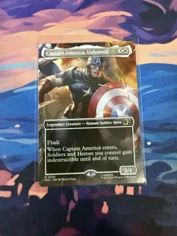 Captain America, Unbowed - Foil - Borderless Light Play, English Magic the Gathe - Image 1