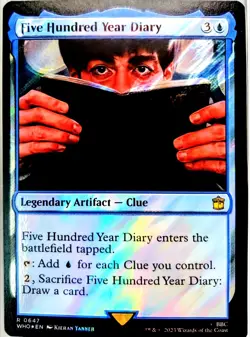 Five Hundred Year Diary (Surge Foil) | MTG Doctor WHO TARDIS | Clue EDH | NEW NM - Image 1