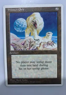 MTG Winter Orb from 4th Edition 1995 Rare Artifact-Near Mint (See Pictures). - Image 1