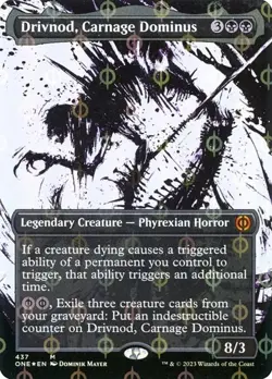 Drivnod, Carnage Dominus - Step-and-Compleat Foil Extended Art Showca ONE LP MTG - Image 1