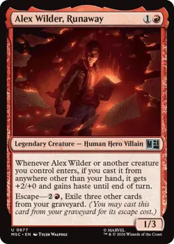 Alex Wilder, Runaway *FOIL* - Commander: Marvel Super Heroes - 677 - LP/NM - Image 1