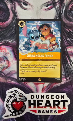 Disney Lorcana Winterspell Ohana Means Family #32 Regular Lilo & Stitch - Image 1