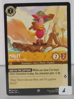 Piglet - Pirate Captain - Super Rare - Into the Inklands #16 - LORCANA - U Pick - Image 2