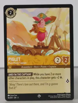 Piglet - Pirate Captain - Super Rare - Into the Inklands #16 - LORCANA - U Pick - Image 3