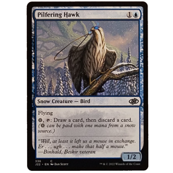 x1 Pilfering Hawk J22 MTG M/NM Common Blue Snow Creature Bird Jumpstart 2022 TCG - Image 1