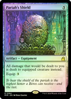 Magic The Gathering MTG PARIAH'S SHIELD FOIL Ravnica Remastered NM Near Mint - Image 1