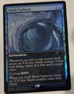 FOIL Shark Typhoon ~ NM ~Game Day & Store Championship GAME MTG - Image 1