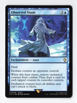 Observed Stasis Normal R Final Fantasy MTG Magic the Gathering Card NM - Image 1