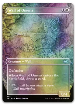 Wall of Omens (Borderless) #344 (Foil) (NM) Double Masters 2022 2X2 Magic MTG - Image 1