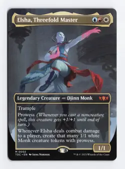 Elsha Threefold Master Borderless Regular Mythic Commander Dragonstorm MTG NM - Image 1