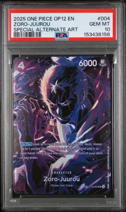 Zoro-Juurou (SP) ST18-004 Alt Art Legacy of the Master Foil PSA 10 - Image 1