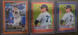 5 2018 CLINT FRAZIER INSERT/PARALLEL ROOKIE CARD LOT 4 ARE #/ED OPTIC TOPPS DK - Image 1