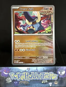 Pokemon Card Great Tusk 055/131 Prismatic Evolutions Poke Ball Near Mint - Image 1