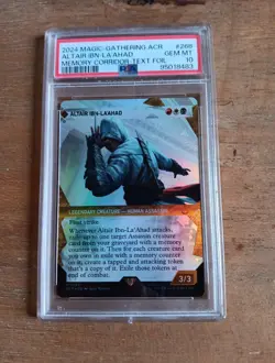2024 MTG Altair Ibn-La'Ahad #268 Showcase Textured Foil PSA 10 Assassin's Creed - Image 1