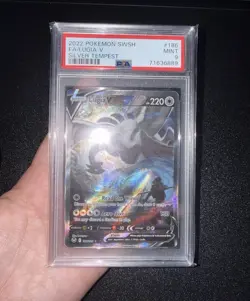 2022 Pokemon Lugia v Silver Tempest 186/195 Alt Art Ultra Rare PSA 9 Mint - Image 2