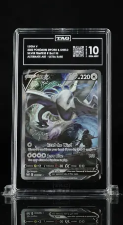 Pokemon Lugia V 186/195 Silver Tempest Alt Full Art Holo Ultra Rare TAG 10 - Image 1
