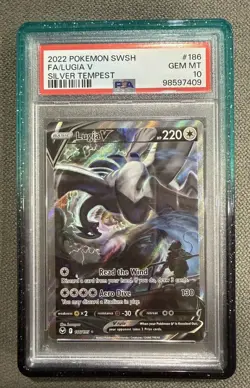Pokemon TCG Lugia V Silver Tempest 186/195 Holo Ultra Rare PSA 10 - Image 1