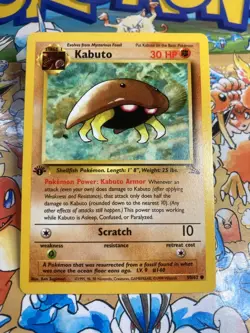 Kabuto 50/62 Common Fossil Pokemon 1st Edition - Image 1