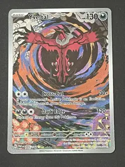 Pokemon TCG Yveltal Paradox Rift Holo Card 205/182 Illustration Rare - Image 1