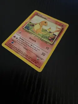 Pokemon Card Charmander Shadowless Base Set Common 46/102 Near Mint Condition - Image 2