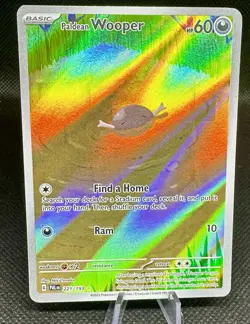 Pokemon - Paldean Wooper *Illustration Rare* Paldea Evolved 221/193 - Image 1