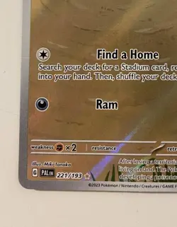 Pokemon TCG Paldean Wooper 221/193 | Paldea Evolved | Illustration Rare NM/M - Image 3