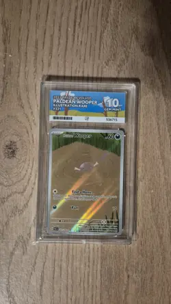 Pokemon TCG Paldean Wooper Illustration Rare Card Paldea Evolved, 221/193 Ace 10 - Image 1