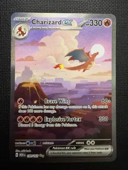 Pokemon Charizard EX Holo TCG Card 199/165 Scarlet & Violet 151 Series SIR - Image 1