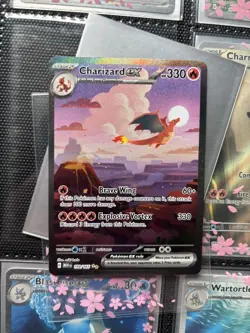 Pokemon TCG Charizard EX 199/165 Scarlet Violet 151 English Card - NM/Mint - Image 1