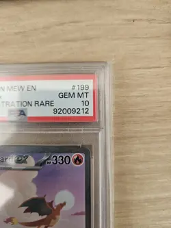 Pokemon TCG Charizard EX 199/165 Scarlet Violet 151 English Card PSA 10 GEM MINT - Image 3