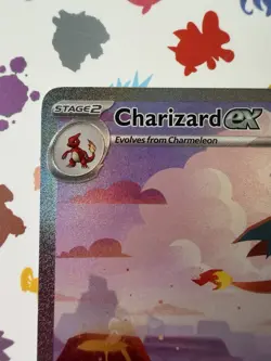 Pokemon TCG Charizard EX 199/165 Scarlet Violet 151 English Card - Image 2