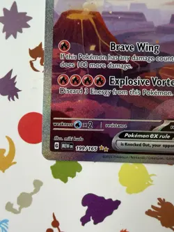 Pokemon TCG Charizard EX 199/165 Scarlet Violet 151 English Card - Image 4