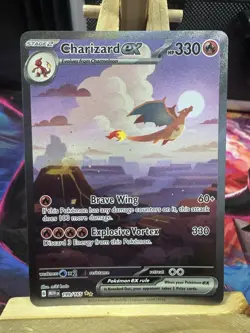 Pokemon TCG Charizard EX Card 199/165 Scarlet Violet 151 Series - Image 1