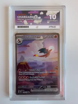 Pokemon TCG Charizard EX Scarlet & Violet 151 Card 199/165 Ace 10 - Image 1