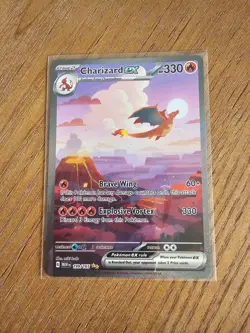 Pokemon TCG Charizard EX 199/165 Scarlet Violet 151 English Card - Image 1