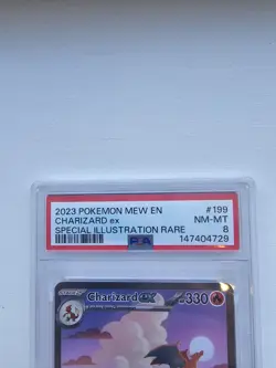 Pokemon TCG Charizard EX Card 199/165 Scarlet Violet 151 Series Psa 8 - Image 2
