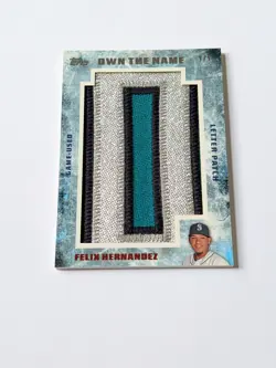 2015 Topps Own the Name Letter Patch "D" - Felix Hernandez - Mariners 1/1 - Image 1