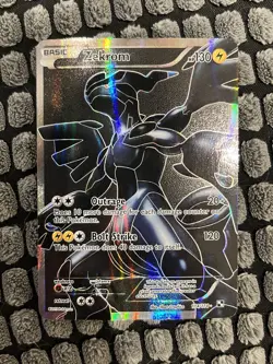 Pokemon TCG Zekrom Black White Holo Card 114/114 Damaged - Image 1